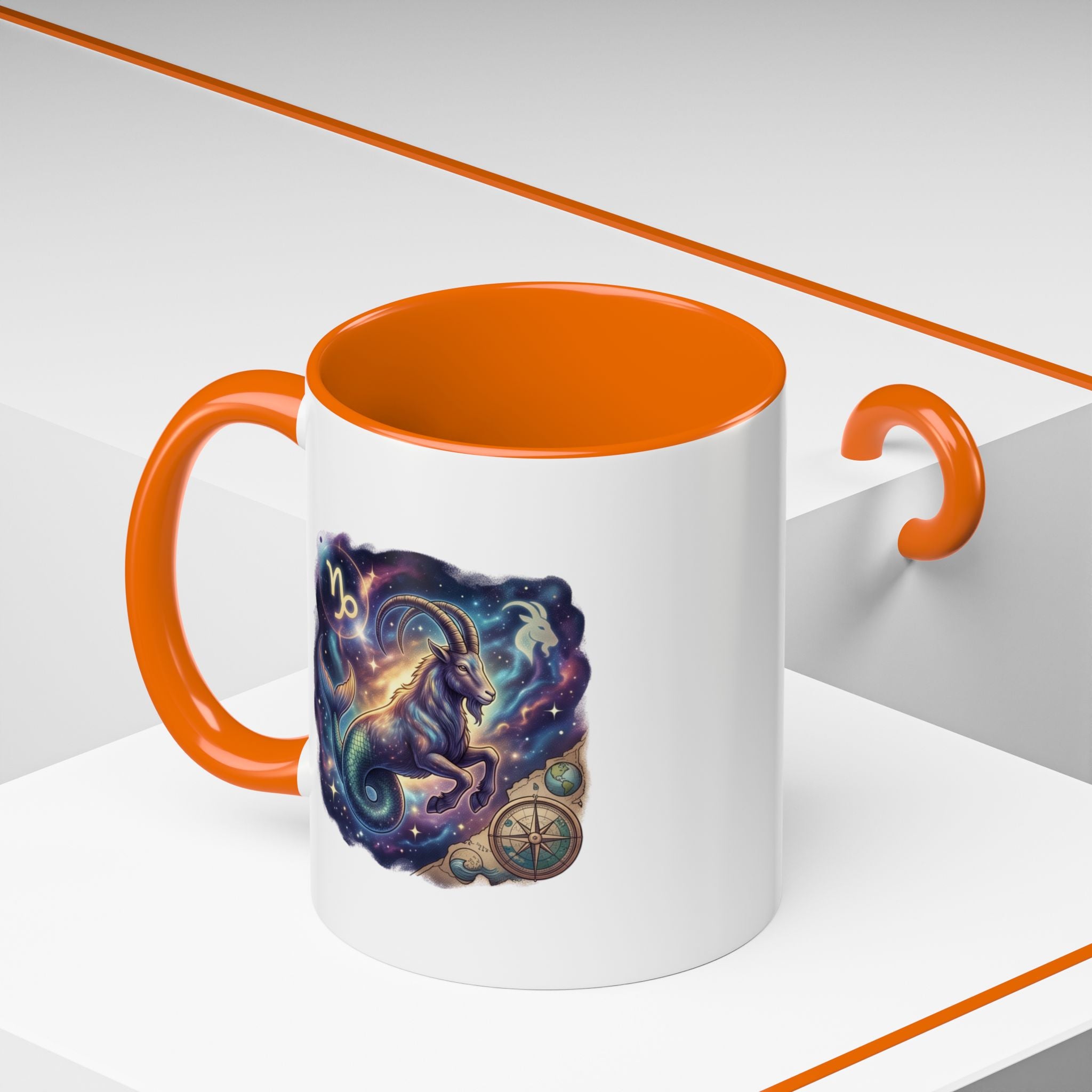 Capricorn Zodiac Coffee Mug — Celestial Goat Astrology Accent Mug