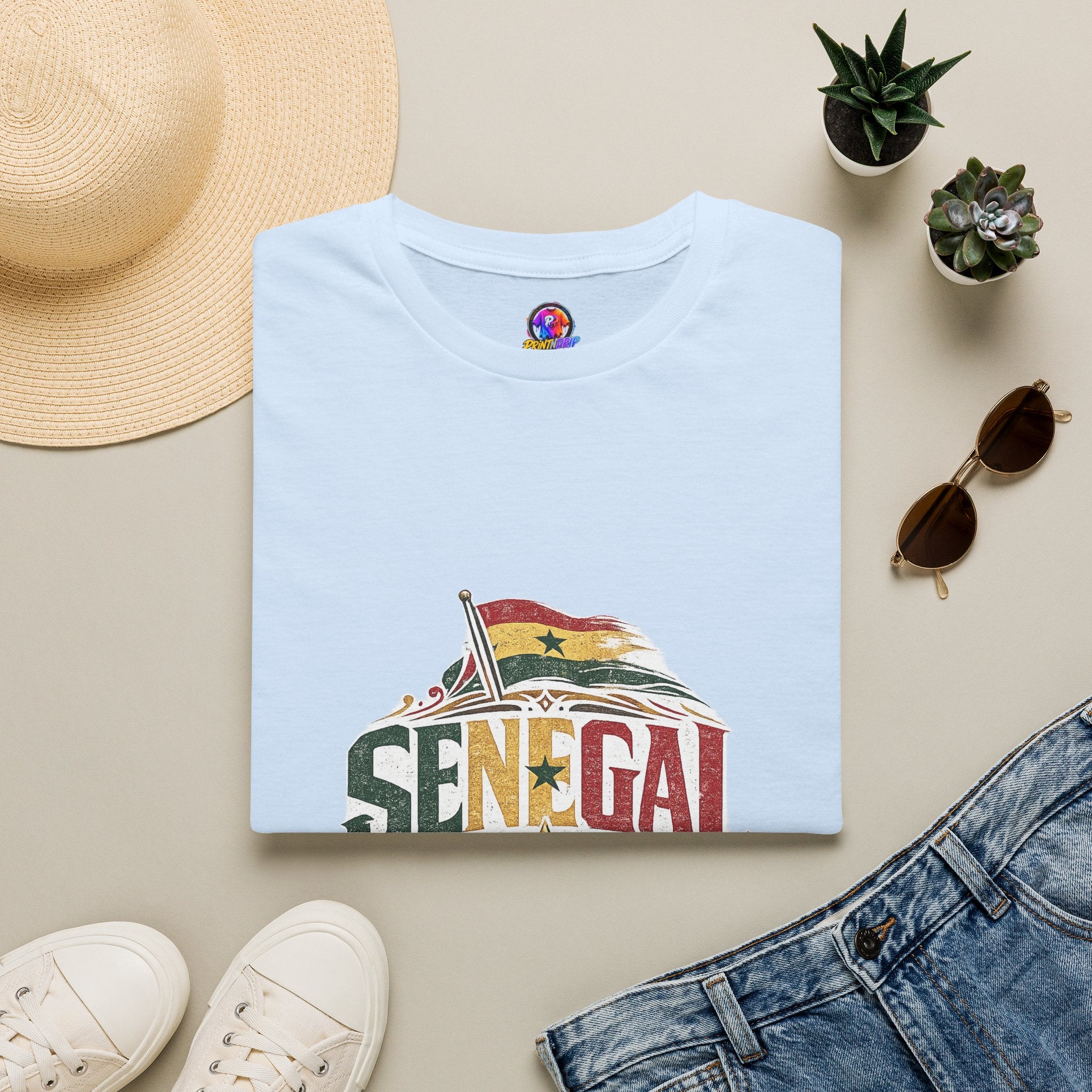 Senegal Flag Graphic T-Shirt — Vintage Senegal Pride Tee