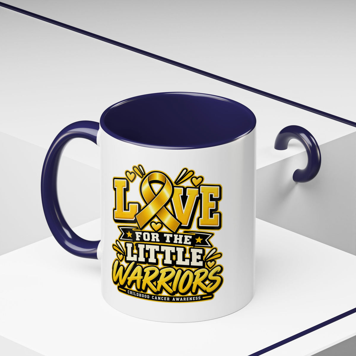 Coffee Mug — "Love for the Little Warriors" Childhood Cancer Awareness Accent Mug