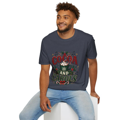 Cocoa and Carols T-Shirt — Cozy Holiday Cocoa Graphic Tee