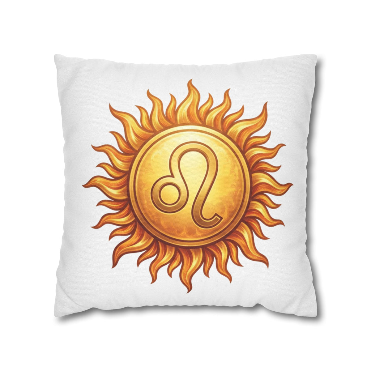 Leo Sun Zodiac Decorative Pillow Spun Square Pillowcase