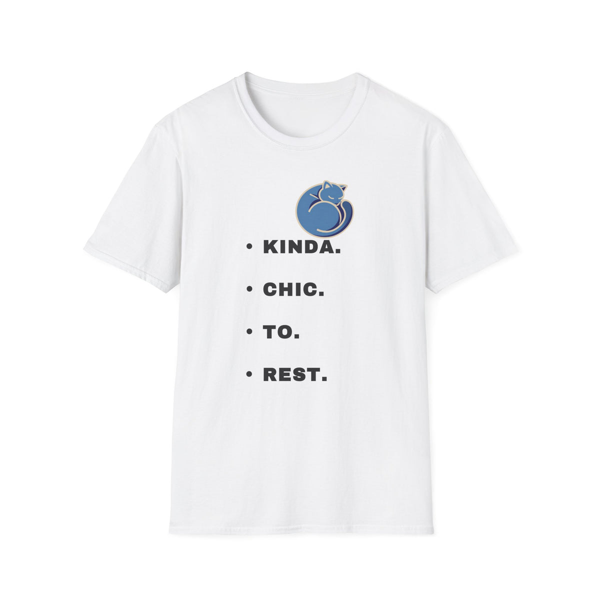 T-Shirt — "Kinda. Chill. To. Rest." Cat Graphic Relaxed Tee - Trending Now - September 2026