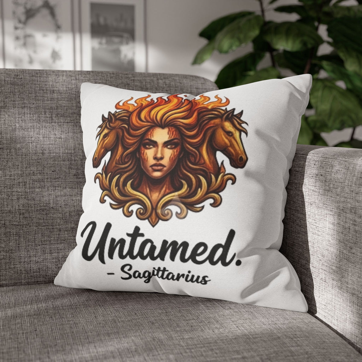 Sagittarius 'Untamed' Decorative Pillowcase – Astrology Zodiac Home Accent
