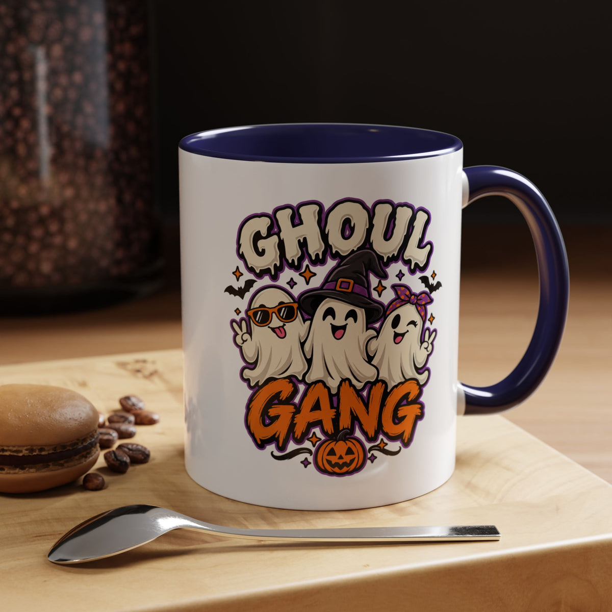 Ghoul Gang Coffee Mug — Cute Halloween Ghosts Accent Mug (11/15oz)