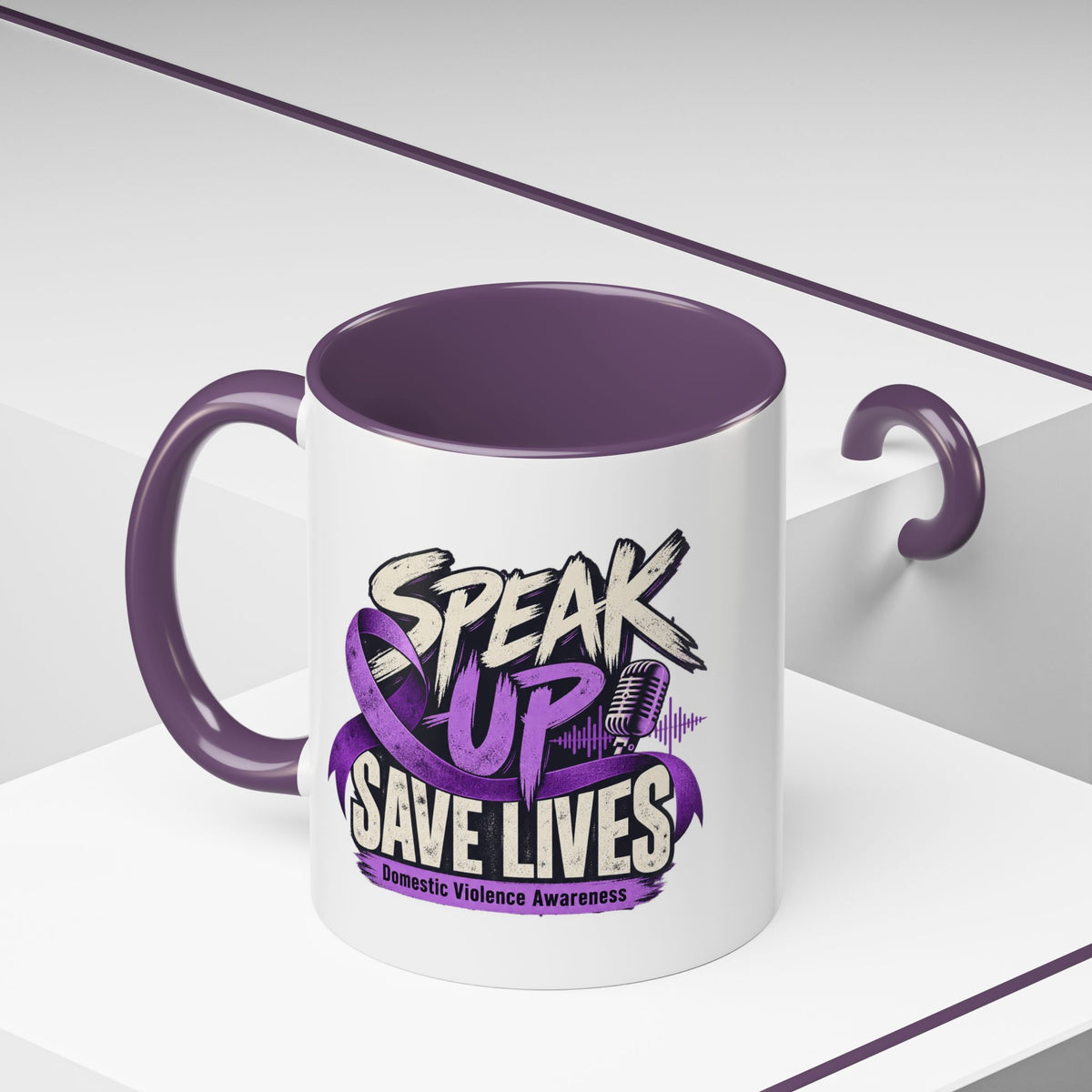 Speak Up Save Lives Domestic Violence Awareness Coffee Mug