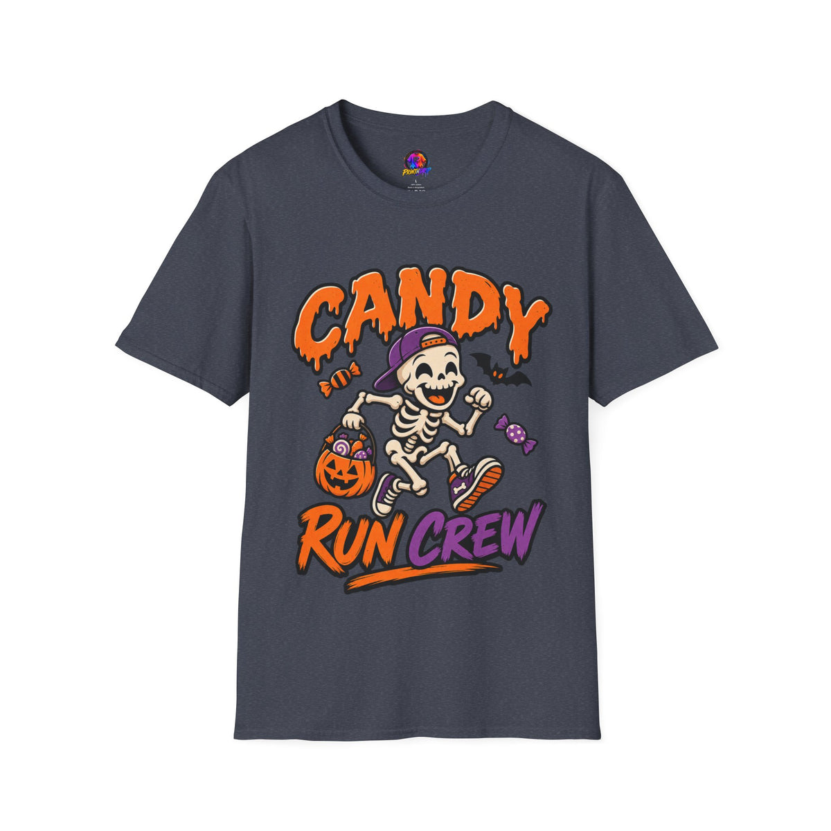 Candy Run Crew T-Shirt — Halloween Skeleton Trick-or-Treat Tee