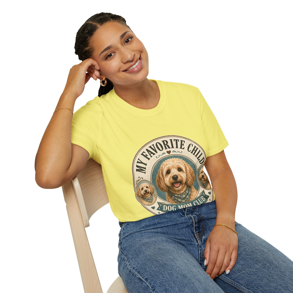 Dog Mom T-Shirt — "My Favorite Child" Cute Goldendoodle Graphic Tee