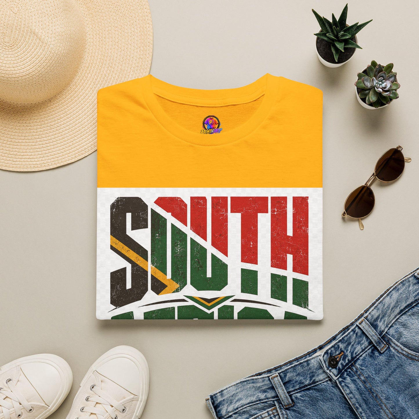 South Africa Soccer T-Shirt — Vintage Flag Football Fan Tee