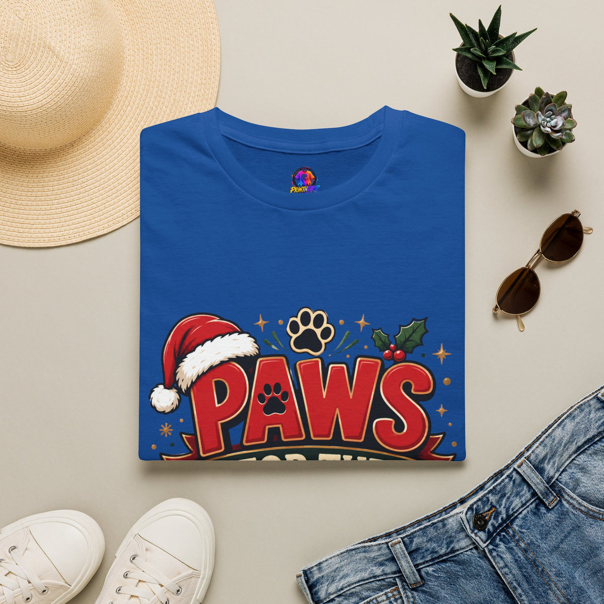 Paws for the Holidays T-Shirt — Festive Christmas Pet Lover Tee