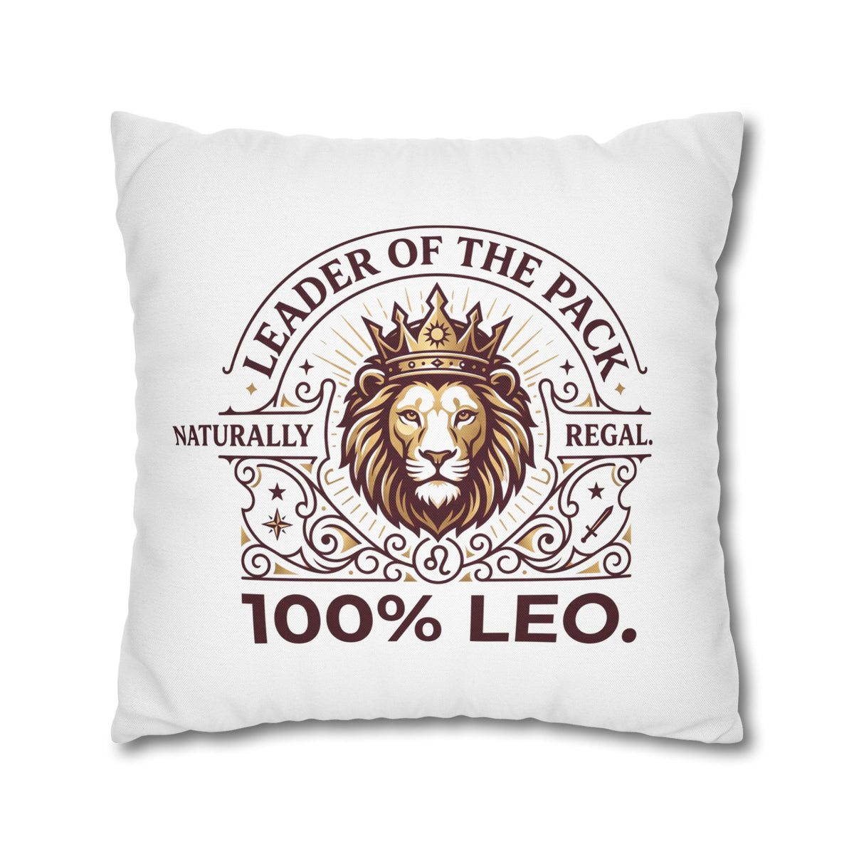 Leo Zodiac Leader Of The Pack Spun Polyester Square Pillowcase
