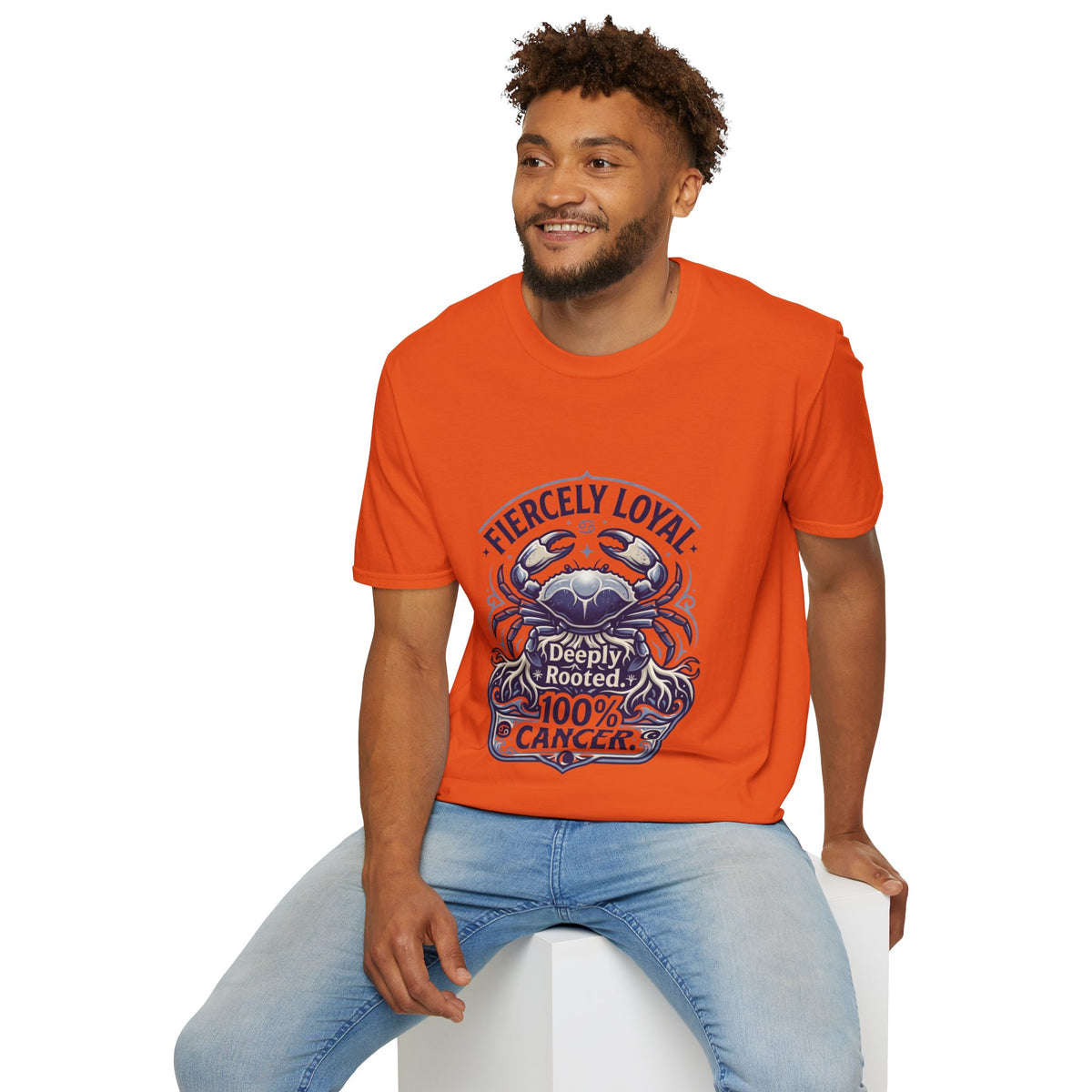 Cancer Zodiac T-Shirt — Fiercely Loyal Crab Design (100% Cancer, Deeply Rooted)