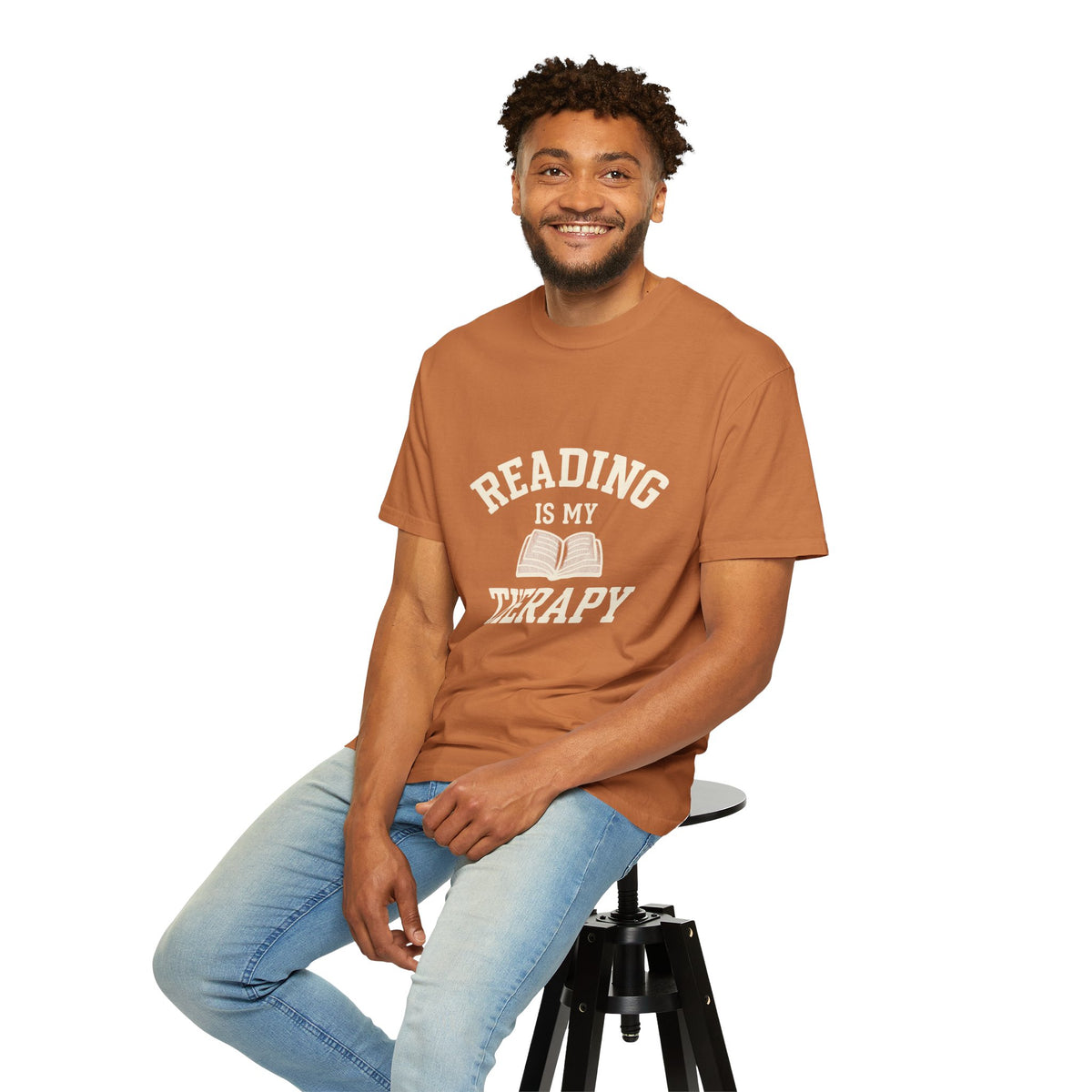 Reading Is My Therapy Book Lover Retro Aesthetic Graphic Tee - Trending Now - October 2026
