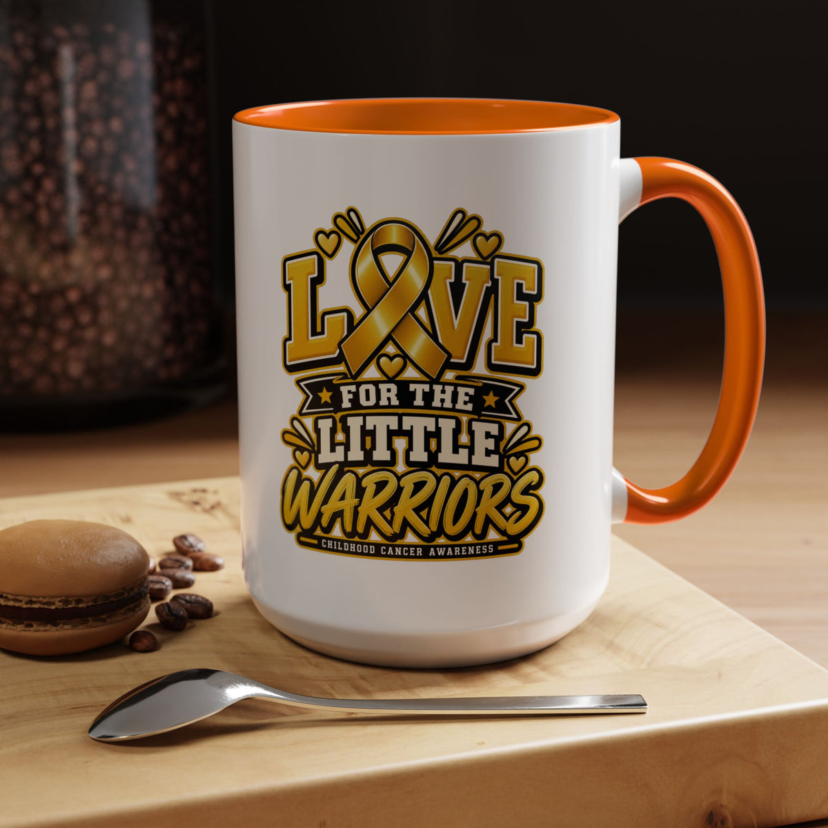 Coffee Mug — "Love for the Little Warriors" Childhood Cancer Awareness Accent Mug