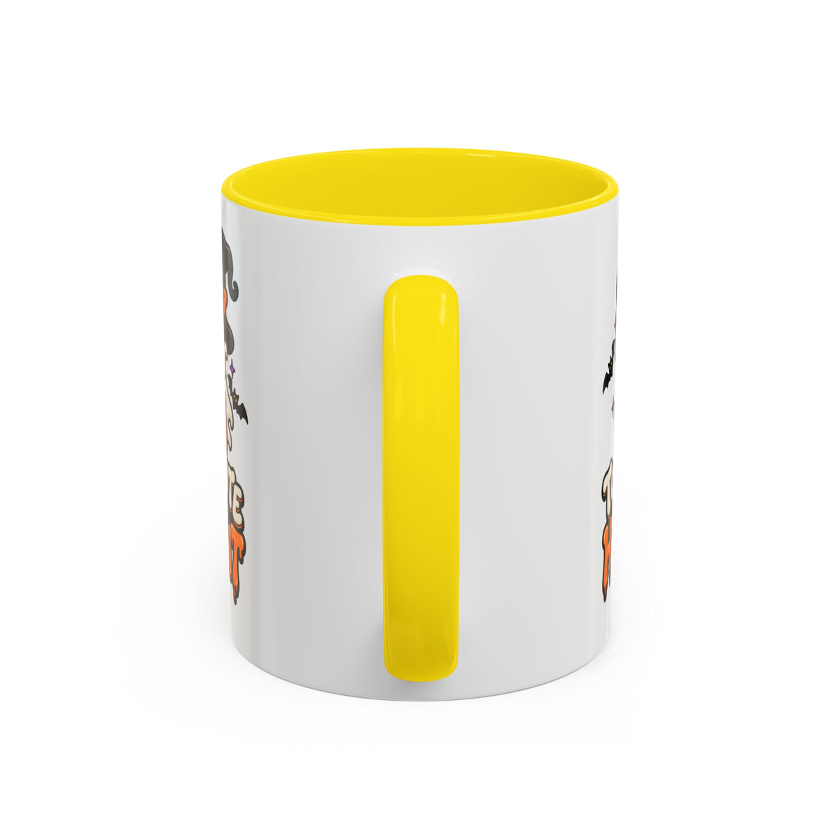 Halloween Coffee Mug - 'Too Cute to Haunt' Ghost Pumpkin Accent Mug