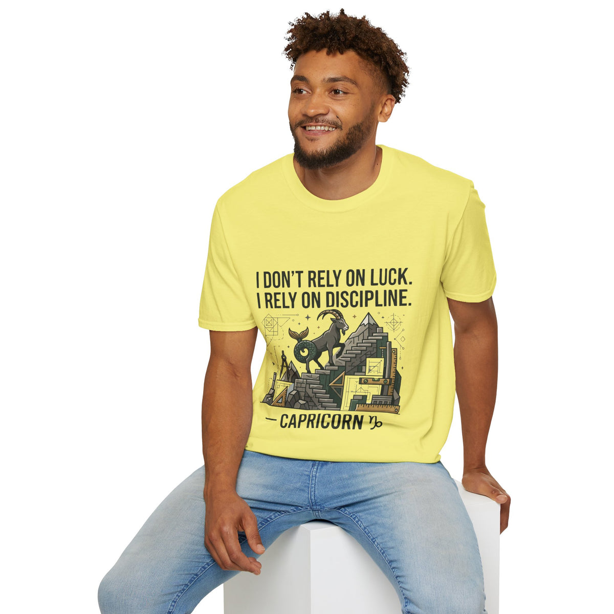 Capricorn Zodiac T‑Shirt — "I Don't Rely on Luck, I Rely on Discipline"