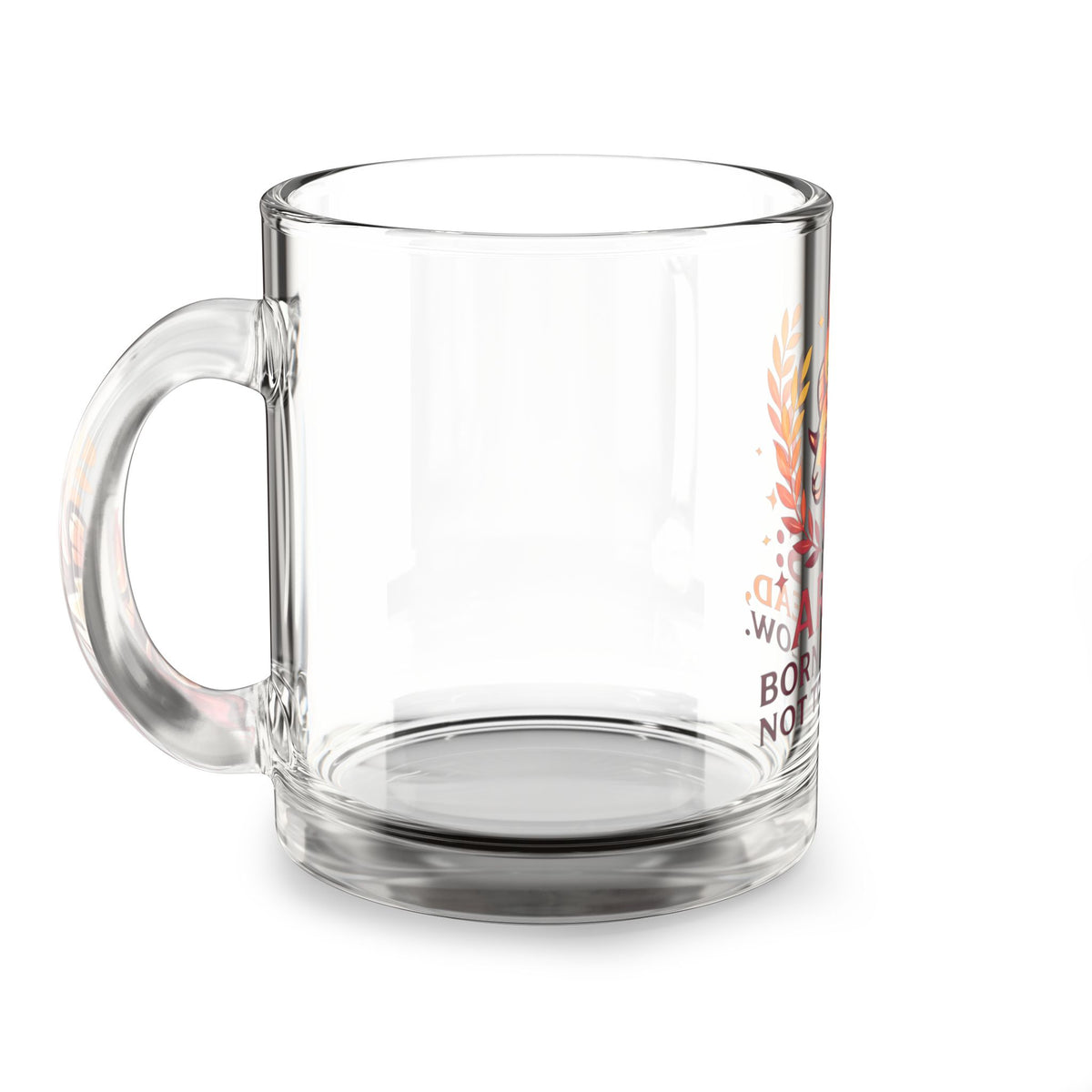 Aries Glass Mug — "Born to Lead, Not to Follow" Zodiac Coffee Cup