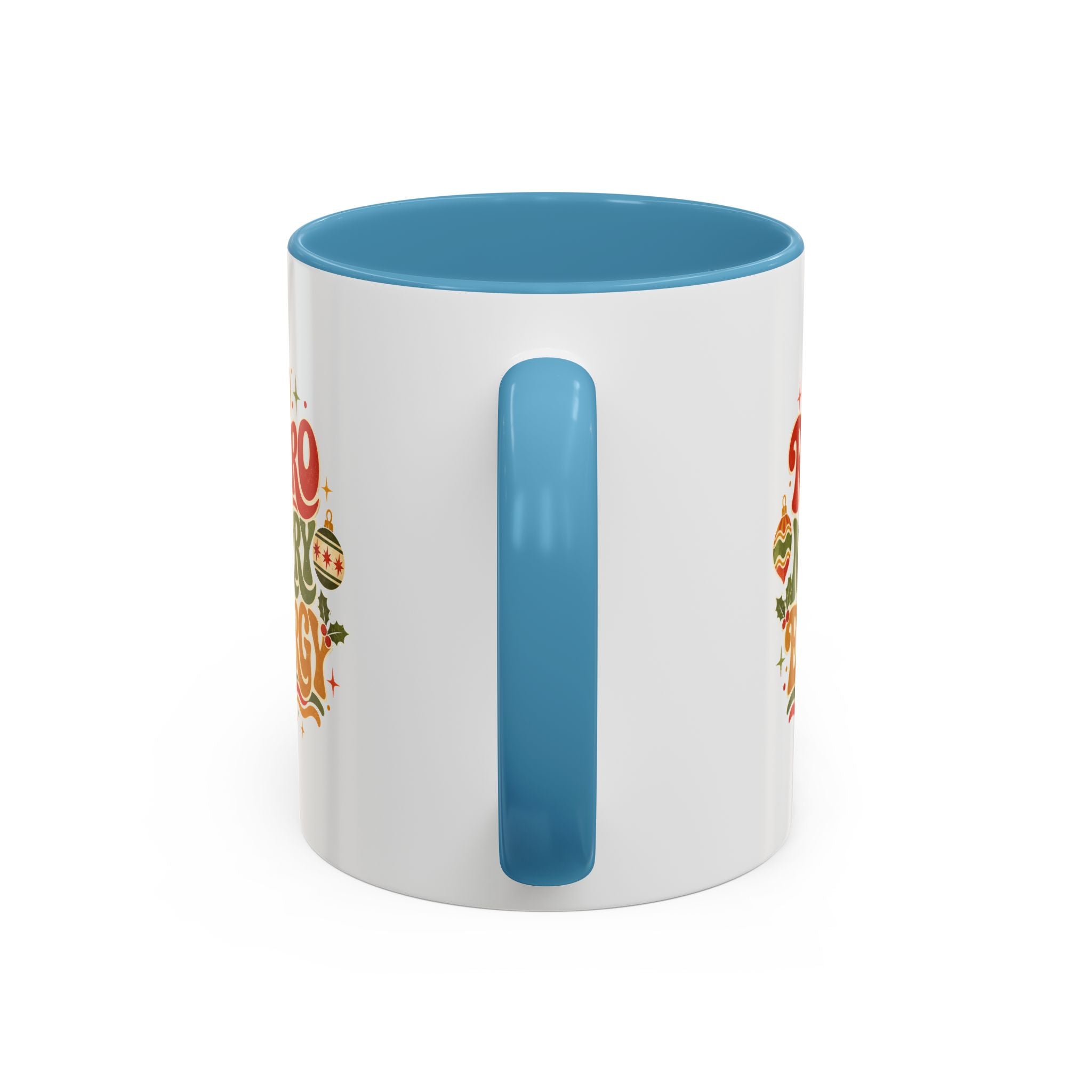Modern Day Christmas Retro Merry Energy Coffee Mug — Festive 70s Holiday Design
