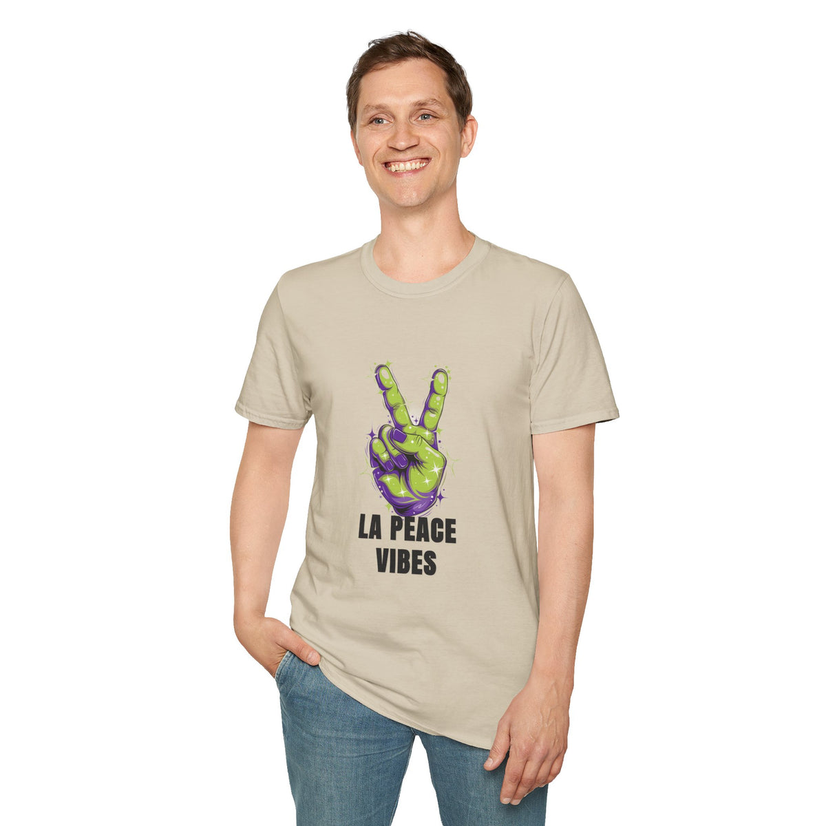 Peace Vibes T-Shirt — Green Alien Peace Sign Tee (La Peace Vibes) - Trending Now - August 2026