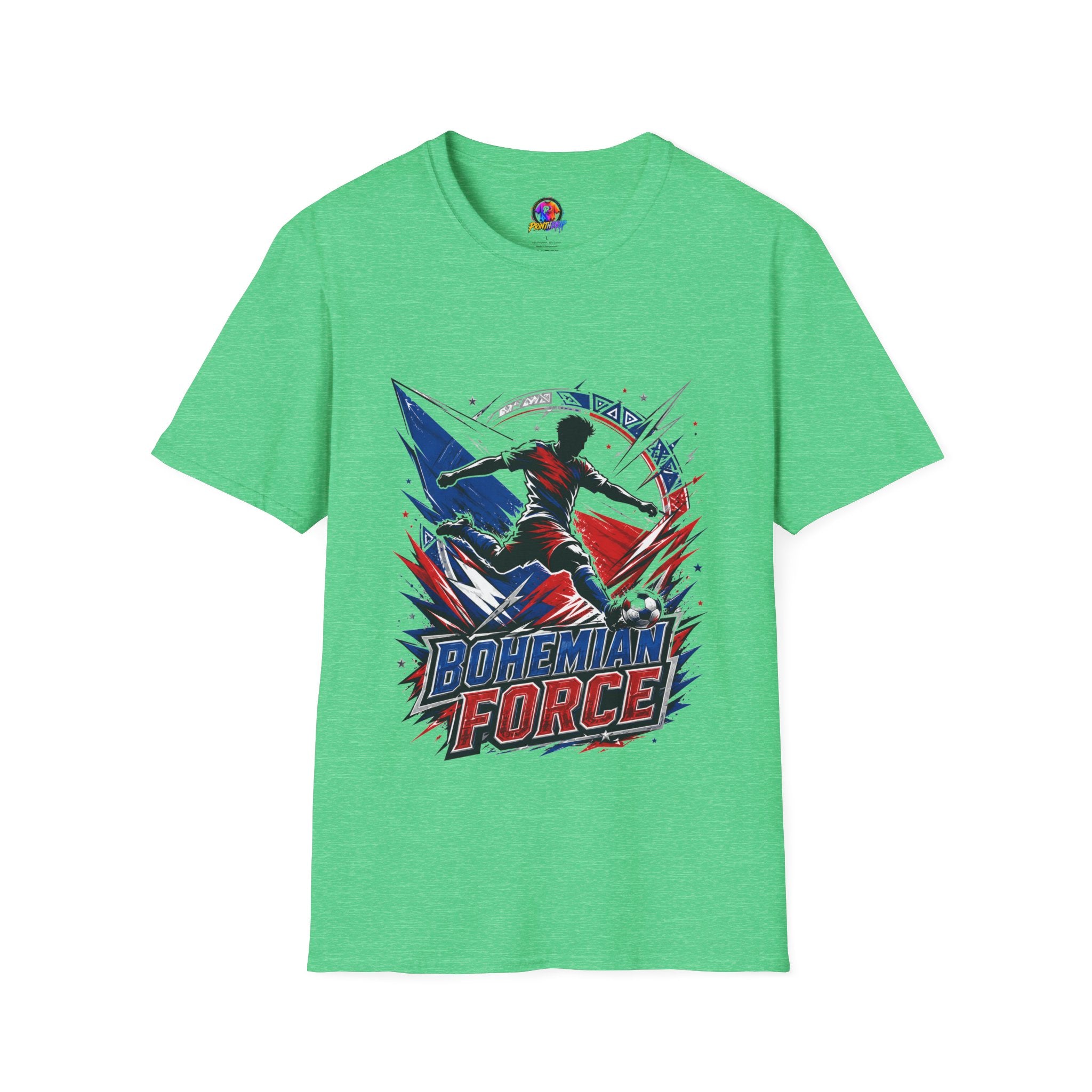 Czechia Bohemian Force Graphic T‑Shirt — Energetic Soccer Player Silhouette