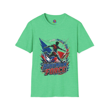 Czechia Bohemian Force Graphic T‑Shirt — Energetic Soccer Player Silhouette