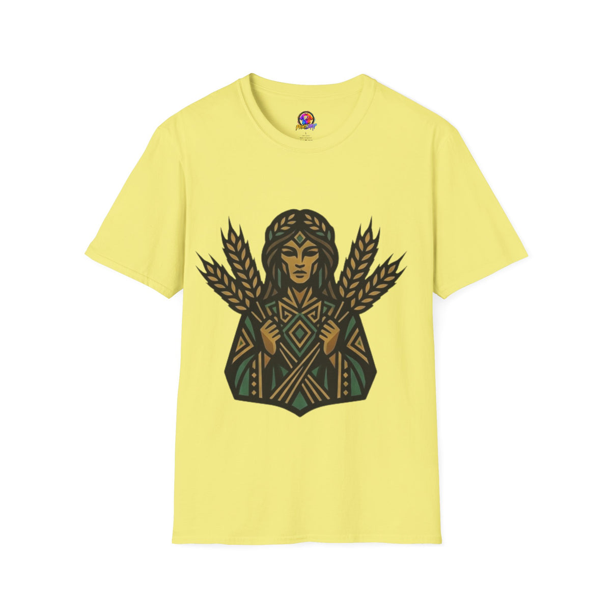 Virgo Zodiac Harvest Goddess T-Shirt — Wheat Maiden Graphic Tee