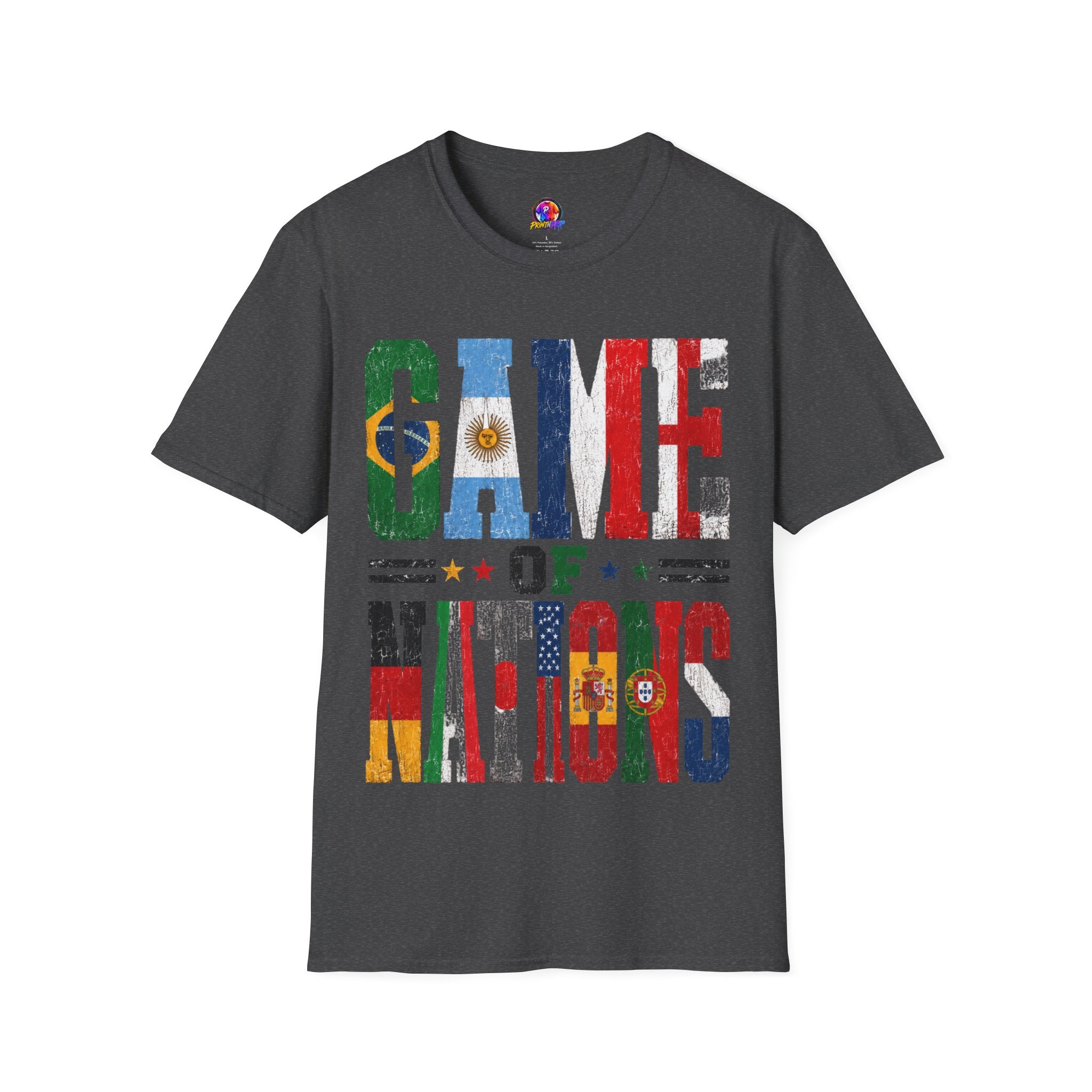 FIFA World Cup 2026 T-Shirt — 'Game of Nations' Vintage Flag Soccer Graphic Tee