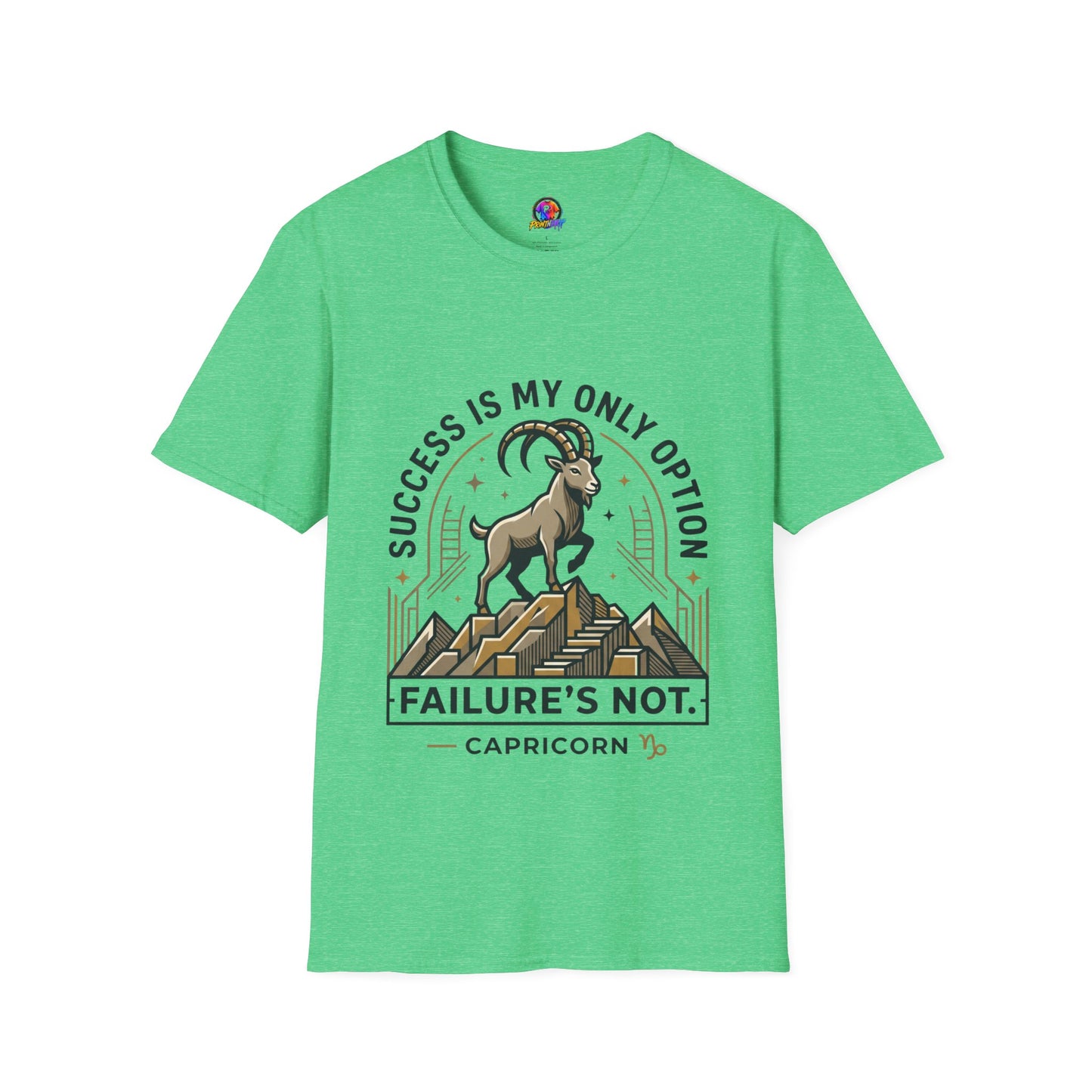 Capricorn Goat T-Shirt — "Success Is My Only Option" Motivational Zodiac Tee