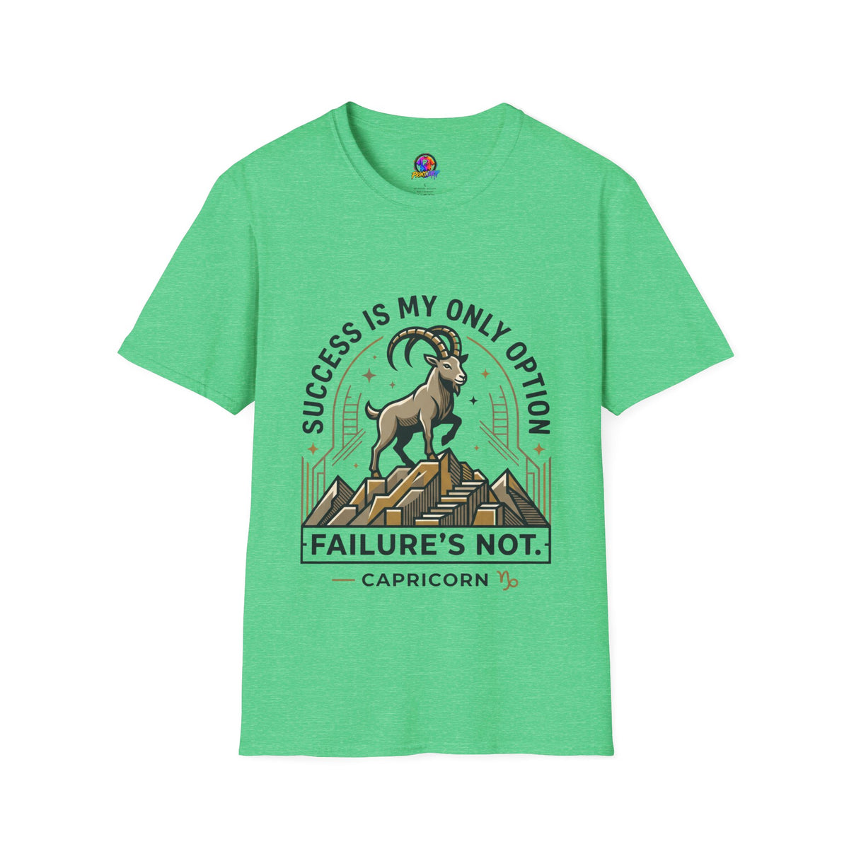 Capricorn Goat T-Shirt — "Success Is My Only Option" Motivational Zodiac Tee