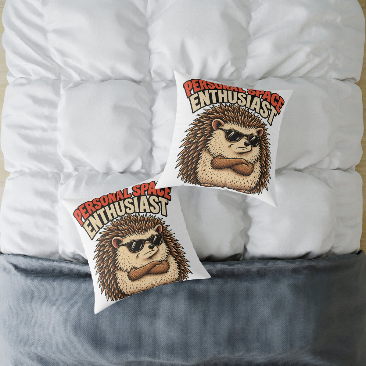 Personal Space Enthusiast Hedgehog Funny  Throw Pillow