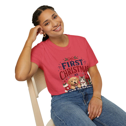 T-Shirt — "First Christmas as Pet Parents" Holiday Tee