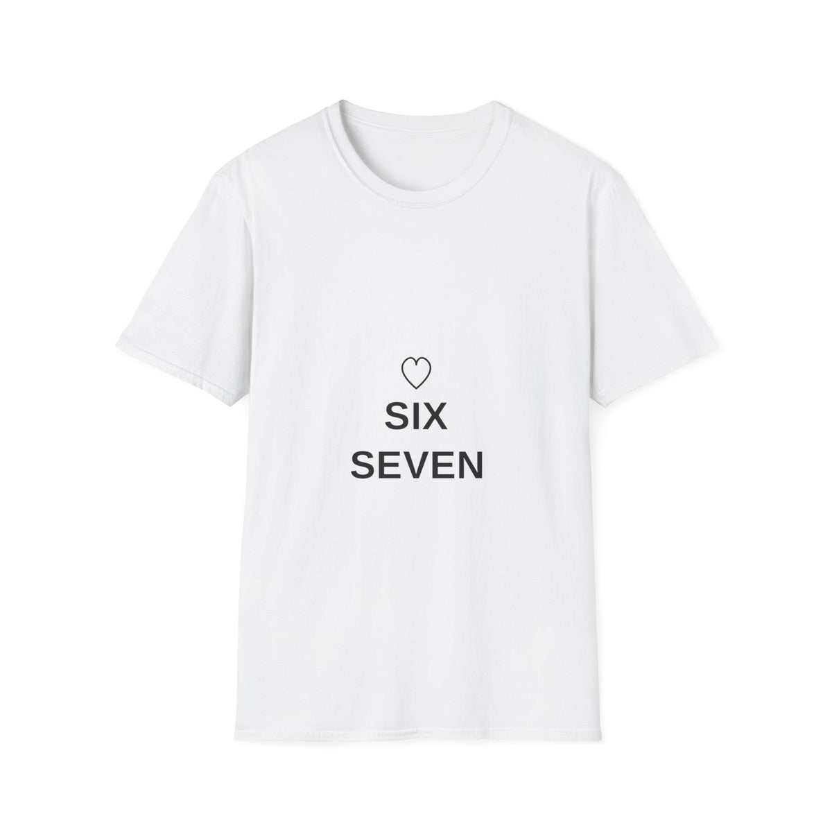 Six Seven Minimalist Heart Tee - Cute Romantic Slogan Graphic T-Shirt - Trending Now - September 2026