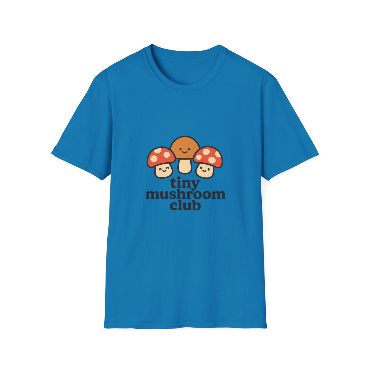 Cute Mushroom Trio T-Shirt — Smiling Toadstool Graphic Tee - Trending Now - August 2026