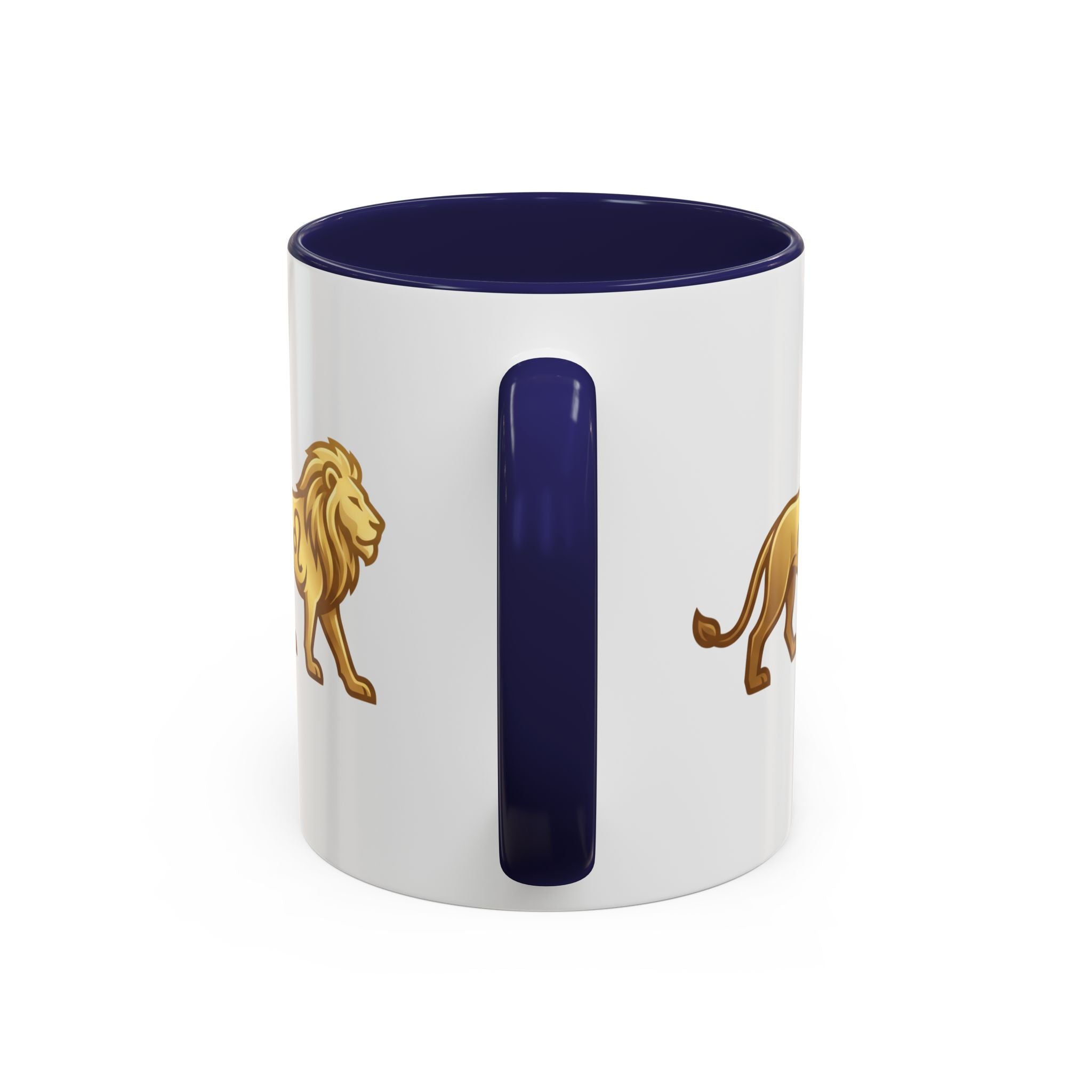 Leo Zodiac Coffee Mug — Gold Lion Accent Mug for Astrology Lovers