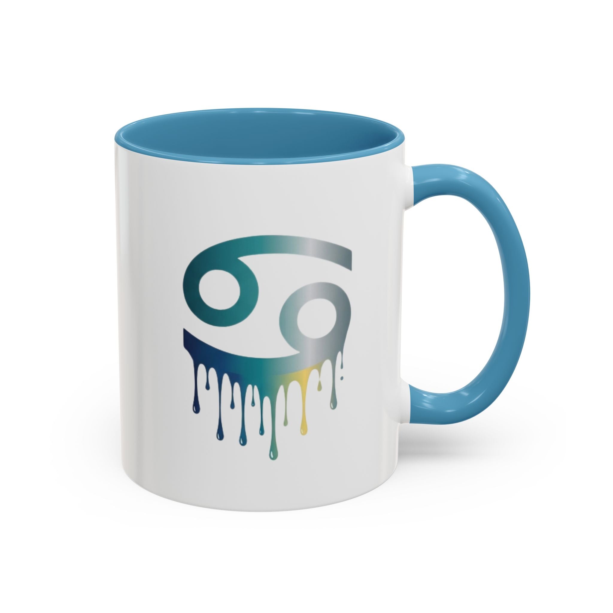 Cancer Zodiac Drip Accent Coffee Mug — Astrology Horoscope Gift