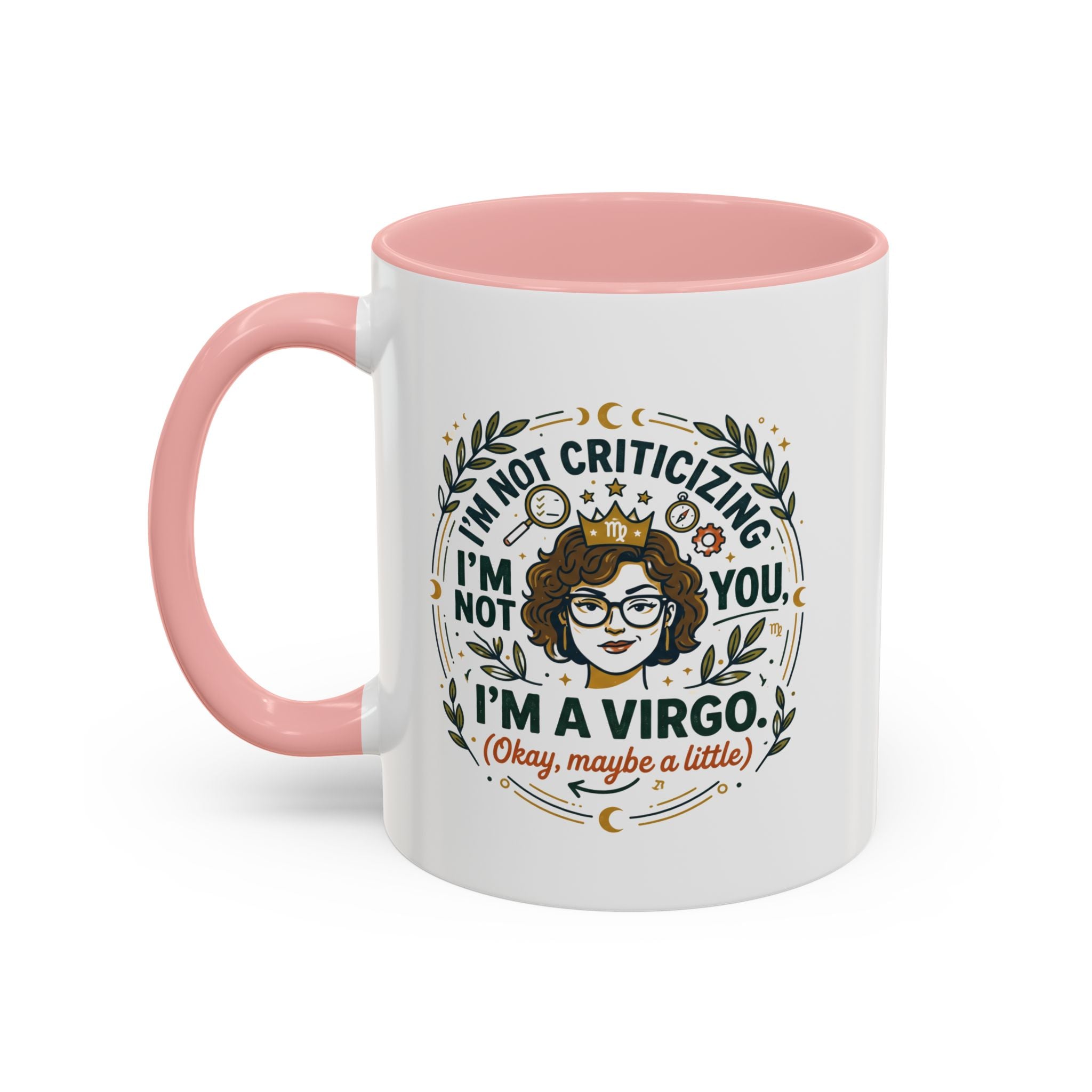 Virgo Coffee Mug - "I'm Not Criticizing, I'm a Virgo" Accent Ceramic Mug (11/15oz)