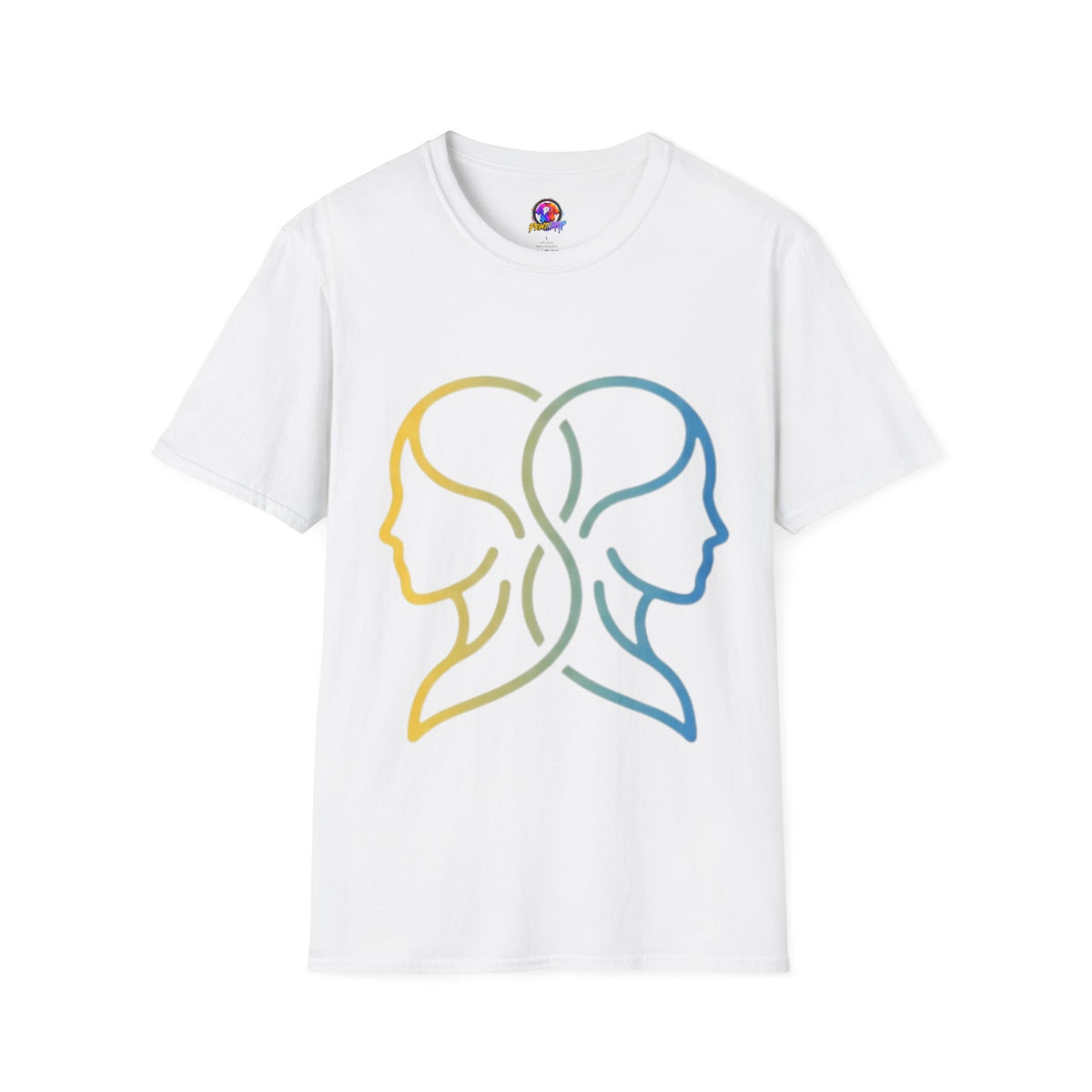 Gemini Zodiac Tee — Dual Faces Outline Astrology T-Shirt- Trending Now - September 2026