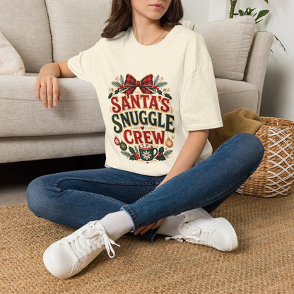Santa's Snuggle Crew T-Shirt — Cute Christmas Holiday Tee