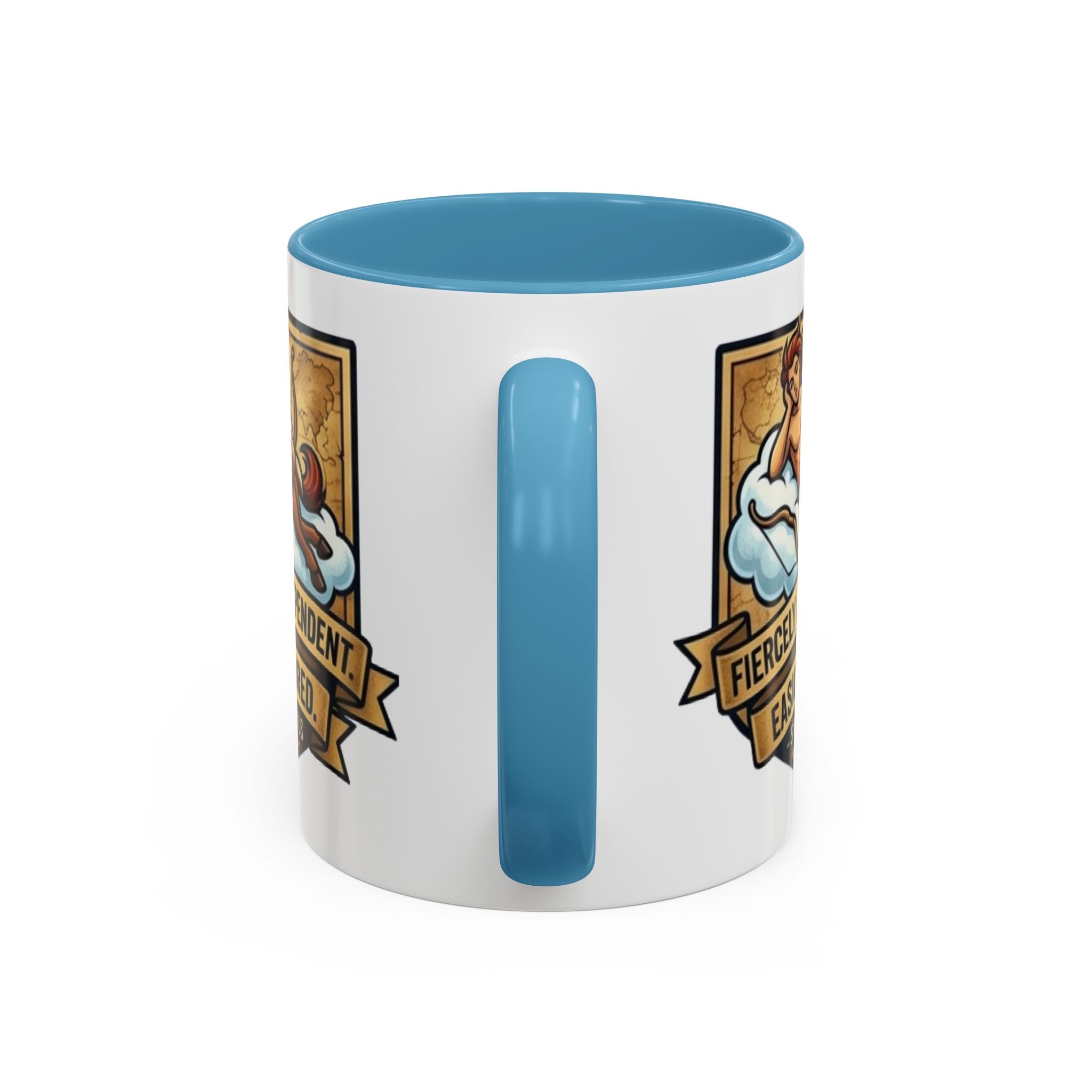Sagittarius Coffee Mug — "Fiercely Independent, Easily Bored" Zodiac Accent Mug (11/15 oz)