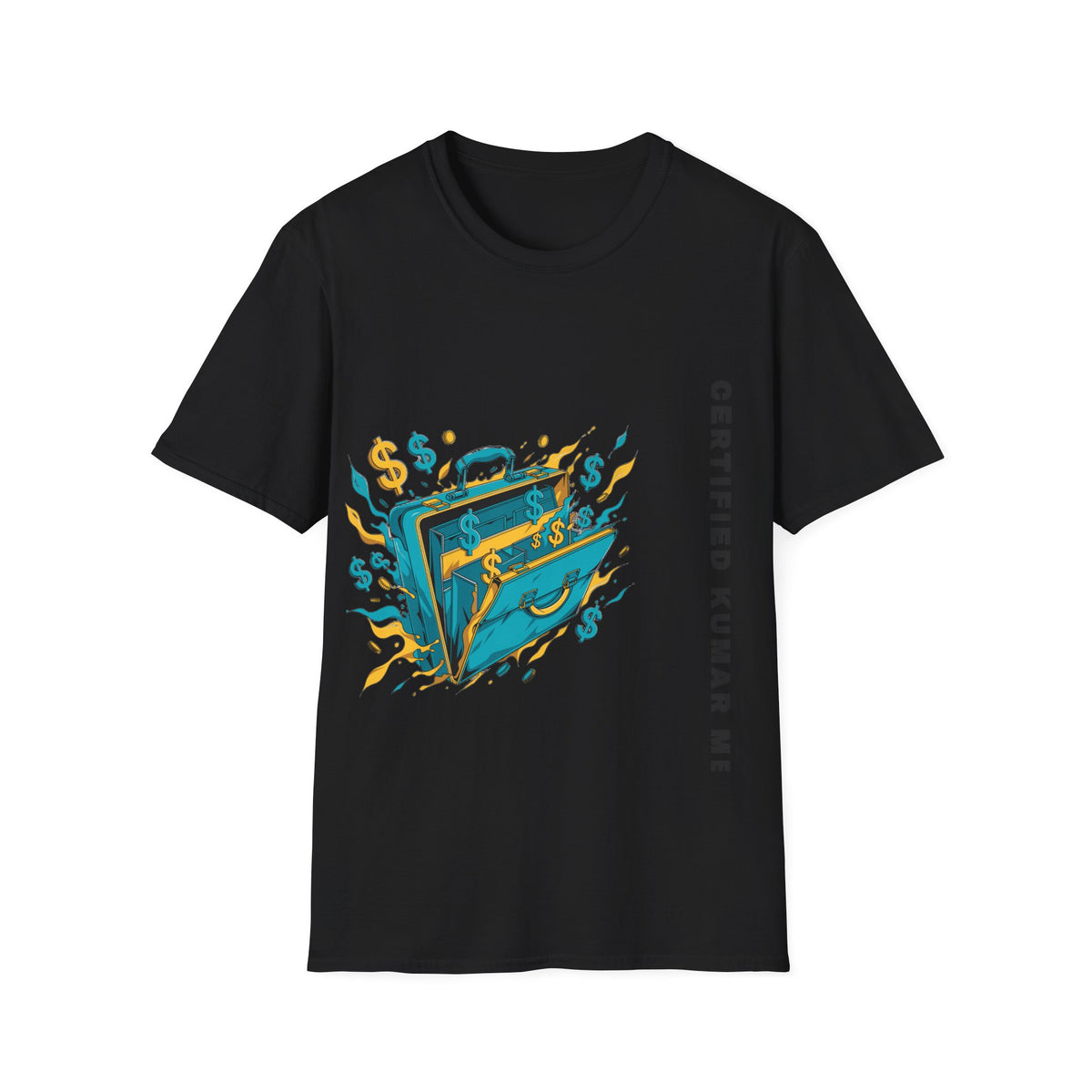 Certified Kumar Me Briefcase Money Burst White Graphic Tee - Trending Now - September 2026