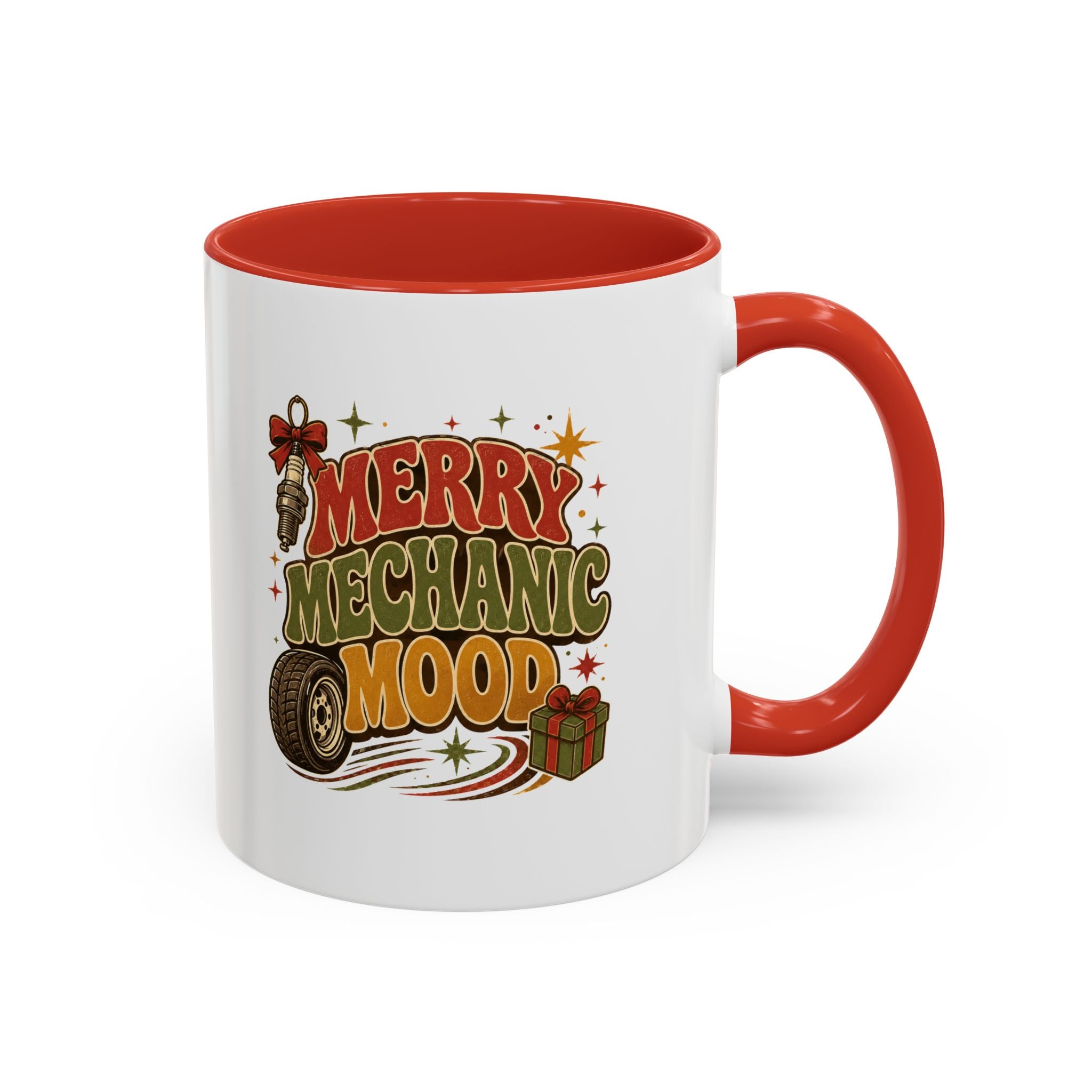 Modern Day Christmas Merry Mechanic Mood Coffee Mug — Holiday Auto Mechanic Gift