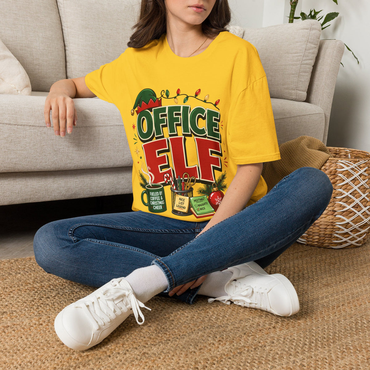 Office Elf T-Shirt — Funny Christmas Work Holiday Tee