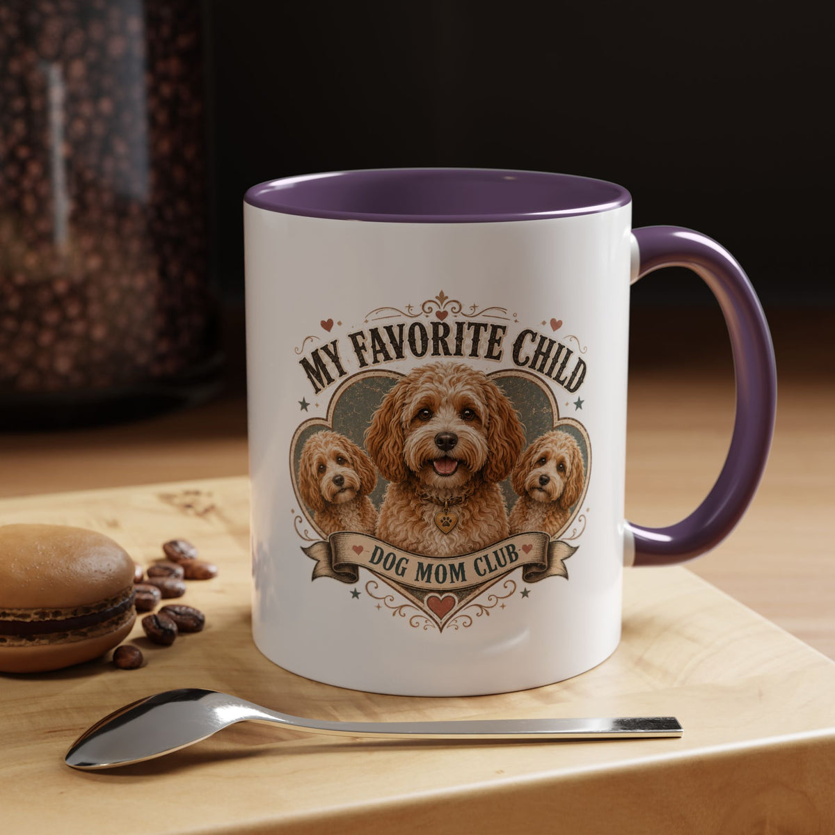 Milo Bailey Dog Dad Mom Dog Mom Club Coffee Mug — “My Favorite Child” Cute Labradoodle Gift