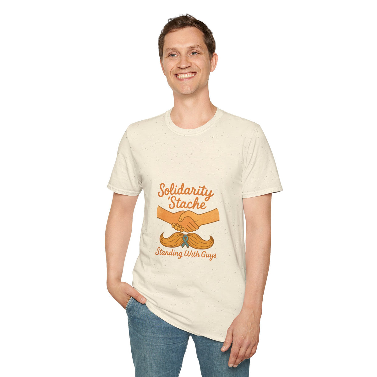 T-Shirt — Solidarity Stache Orange Mustache Graphic (Movember Support) - Trending Now - October 2026