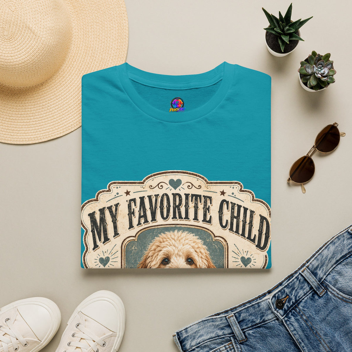 T-Shirt — "My Favorite Child" Dog Mom Club Graphic Tee
