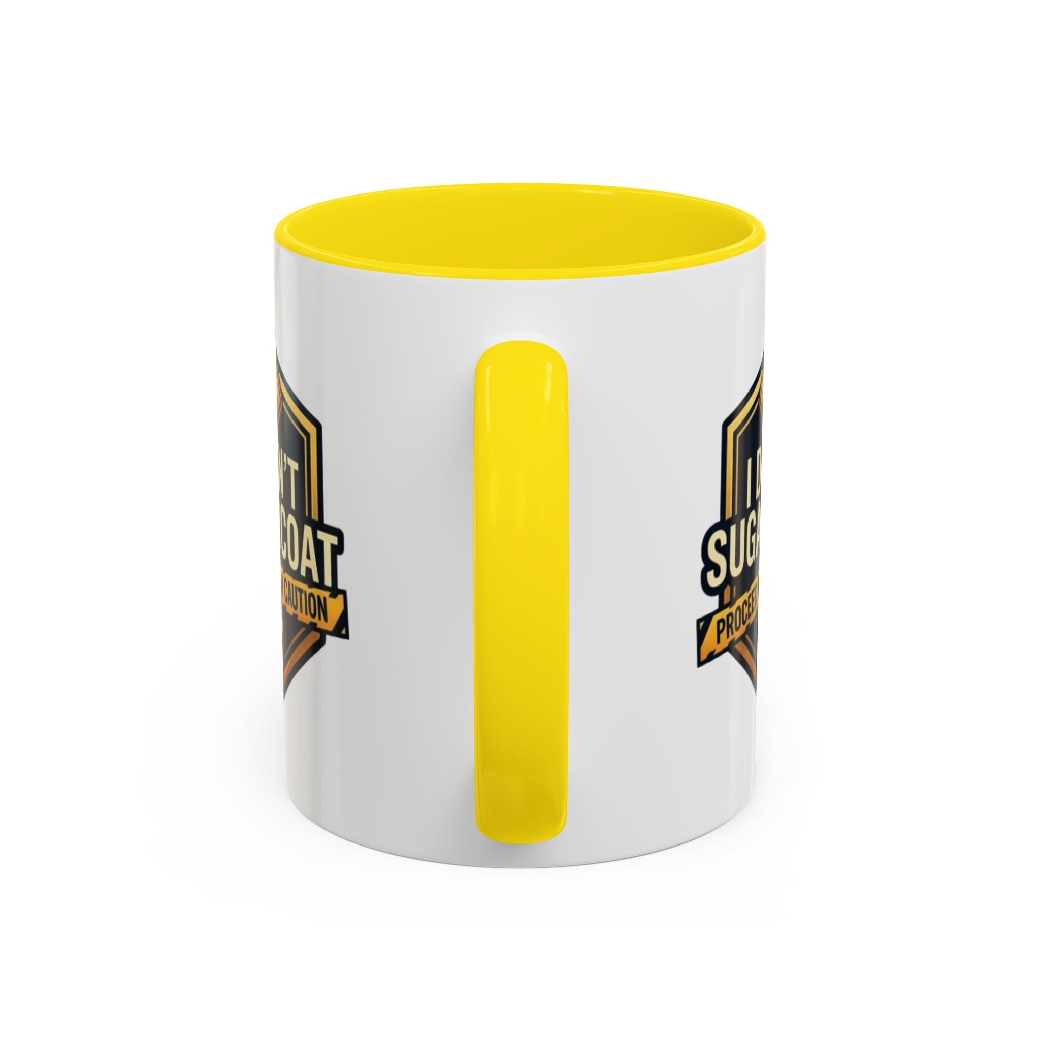 I Don't Sugarcoat Coffee Mug – 'Proceed With Caution' Bold Accent Mug