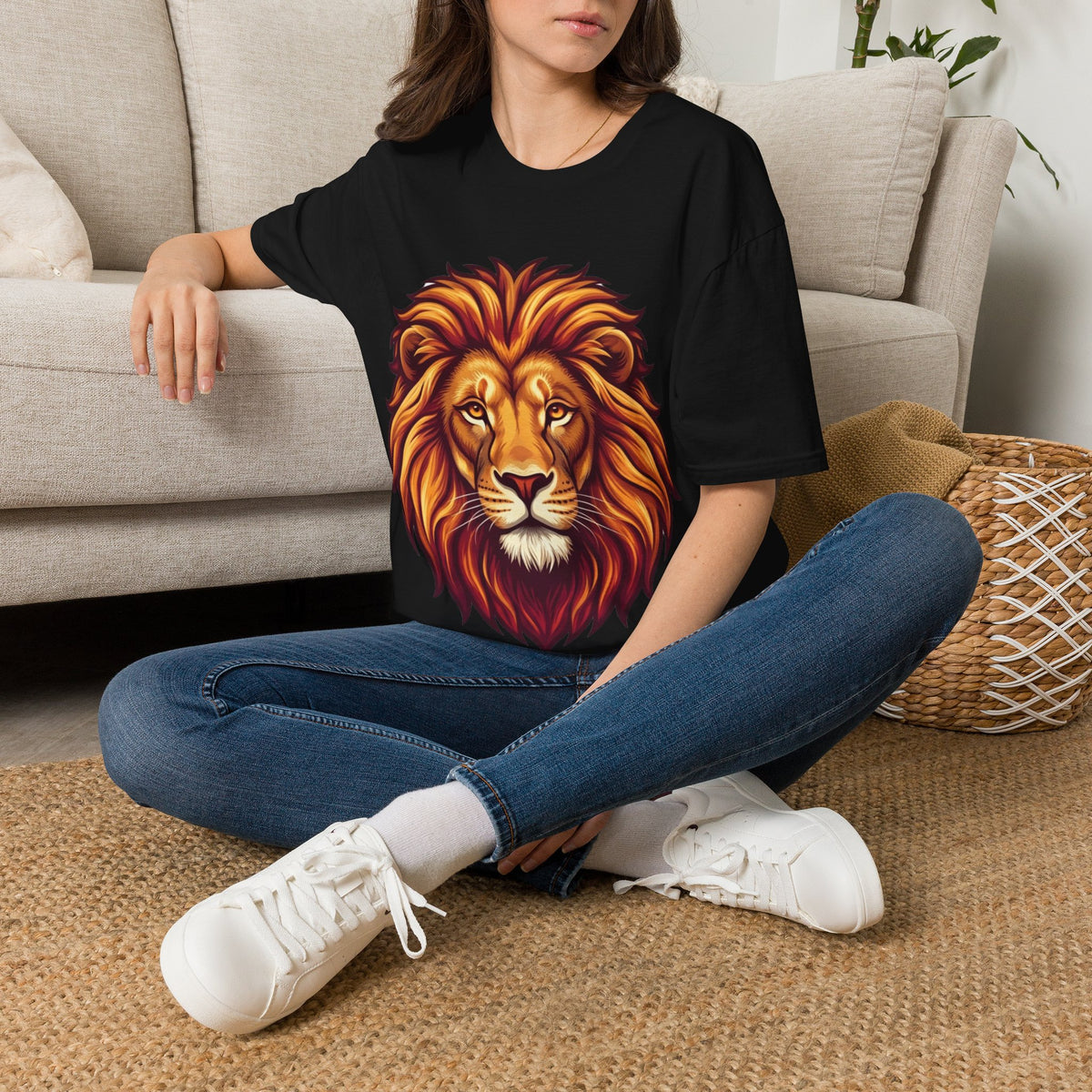 Leo Zodiac Lion Face T-Shirt — Majestic Lion Head Graphic Tee