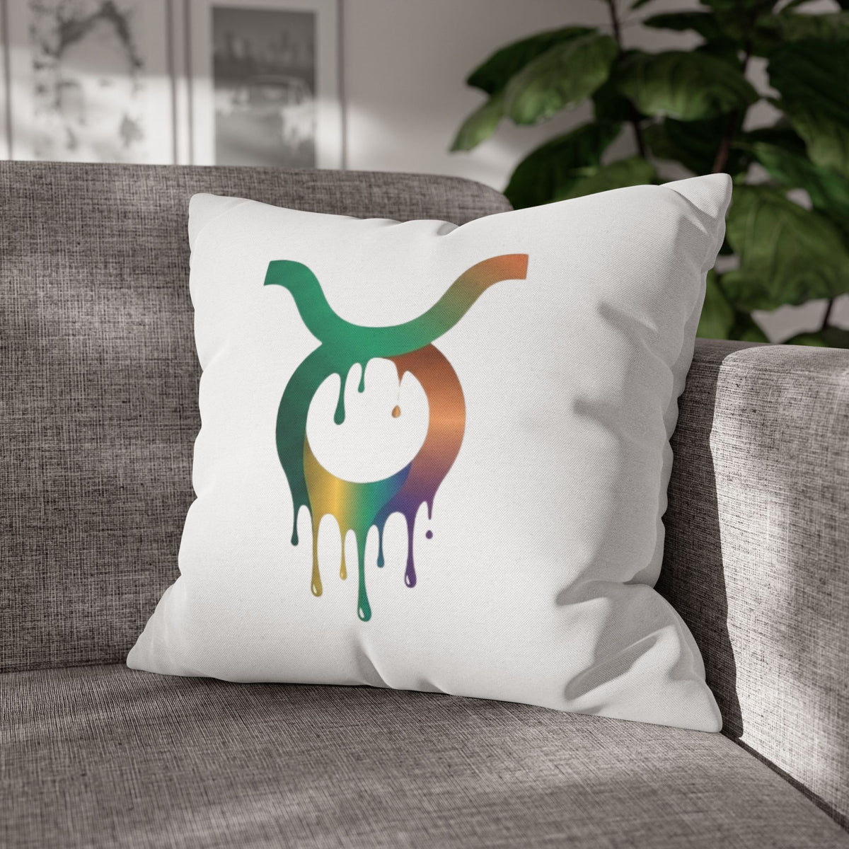 Taurus Drip Decorative Pillowcase — Zodiac Throw Pillow Cover
