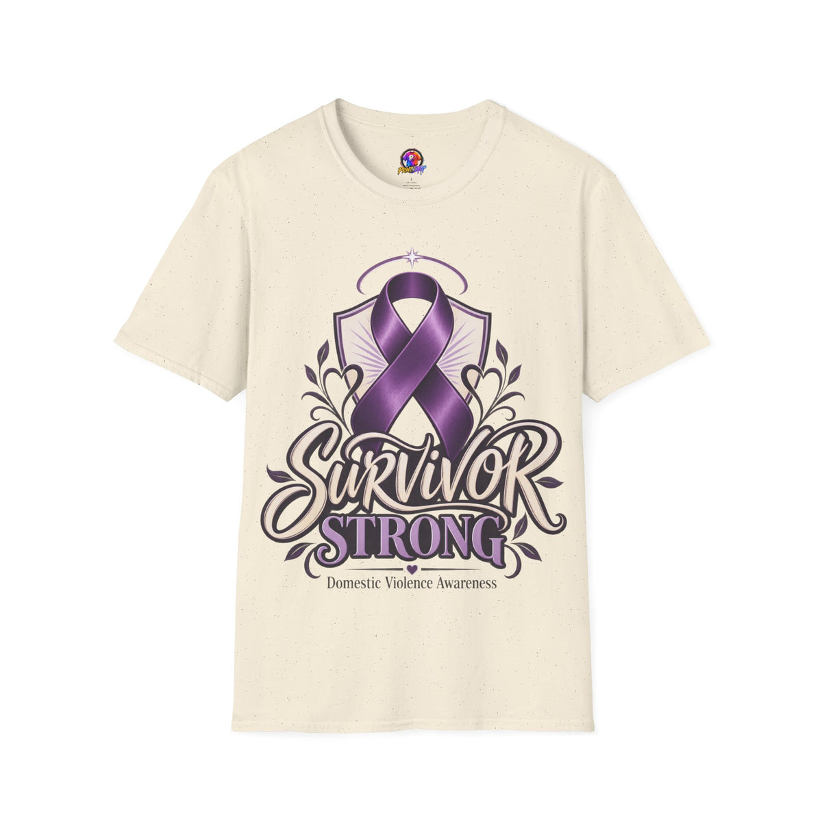 Survivor Strong T-Shirt — Domestic Violence Awareness Purple Ribbon Tee