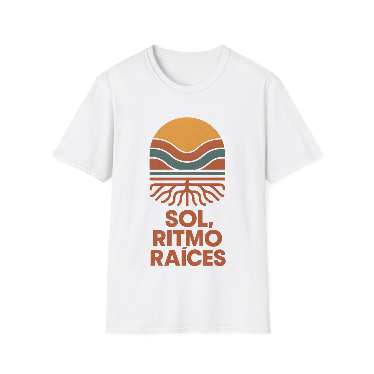 Sol Ritmo Raíces T-Shirt — Retro Sunset Spanish Roots Tee- Trending Now - September 2026