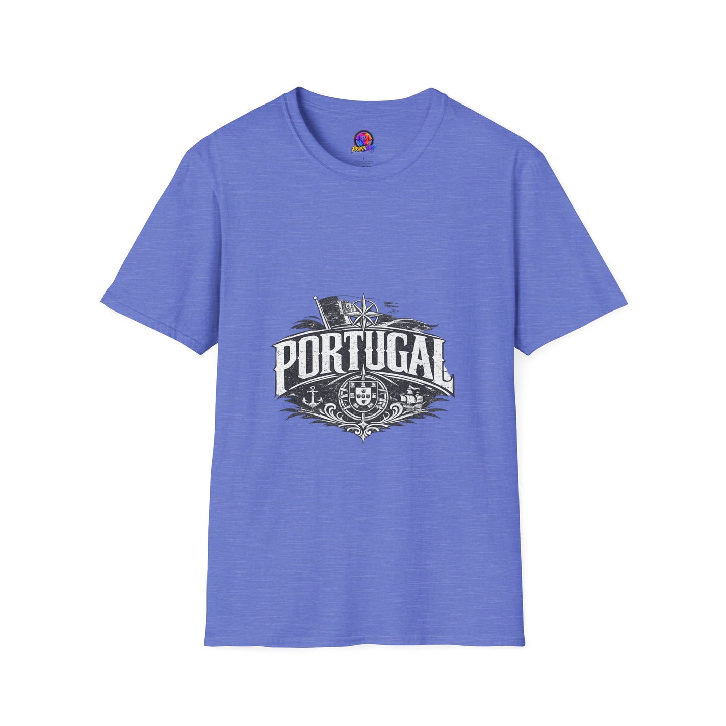 Portugal Vintage Compass T-Shirt — Nautical Travel Souvenir